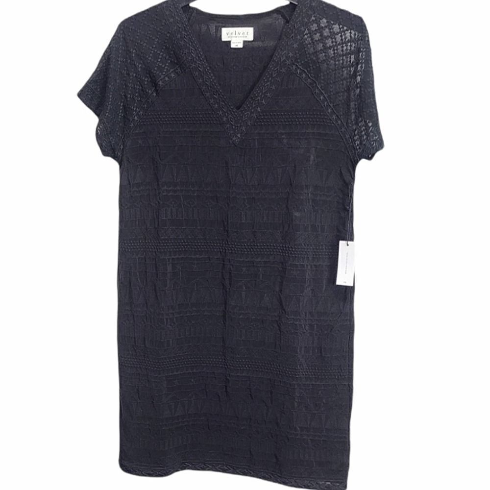 Velvet by Graham & Spencer V-neck Embroidered‎ Dress Size XS